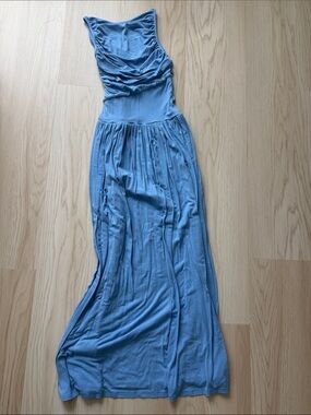 Blue cotton Maxi Dress Etiquette Boutique SM